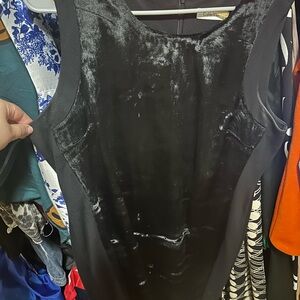 Calvin Klein Sleek Black Velvet Dress